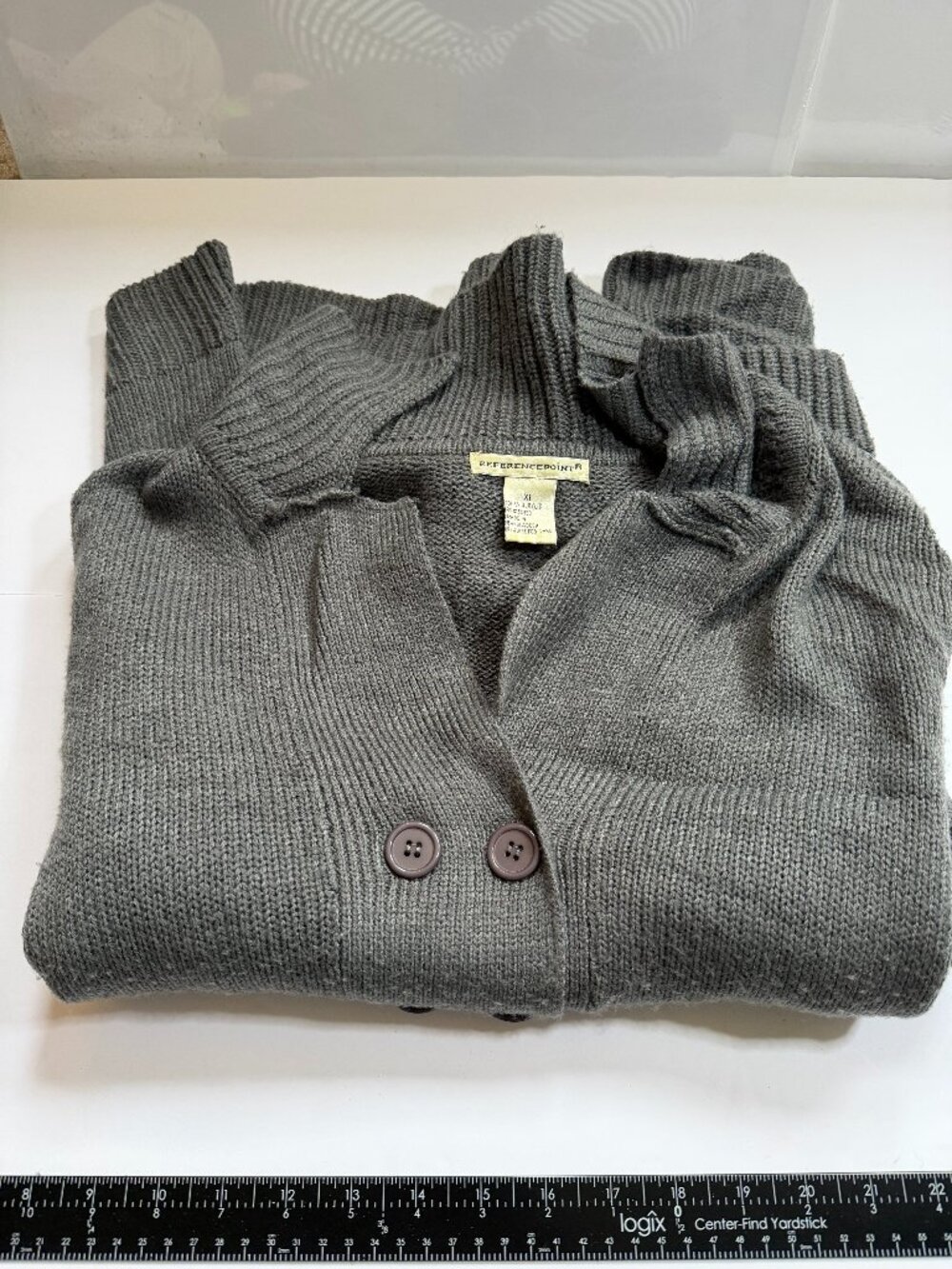 Reference Point Gray Cardigan W XL